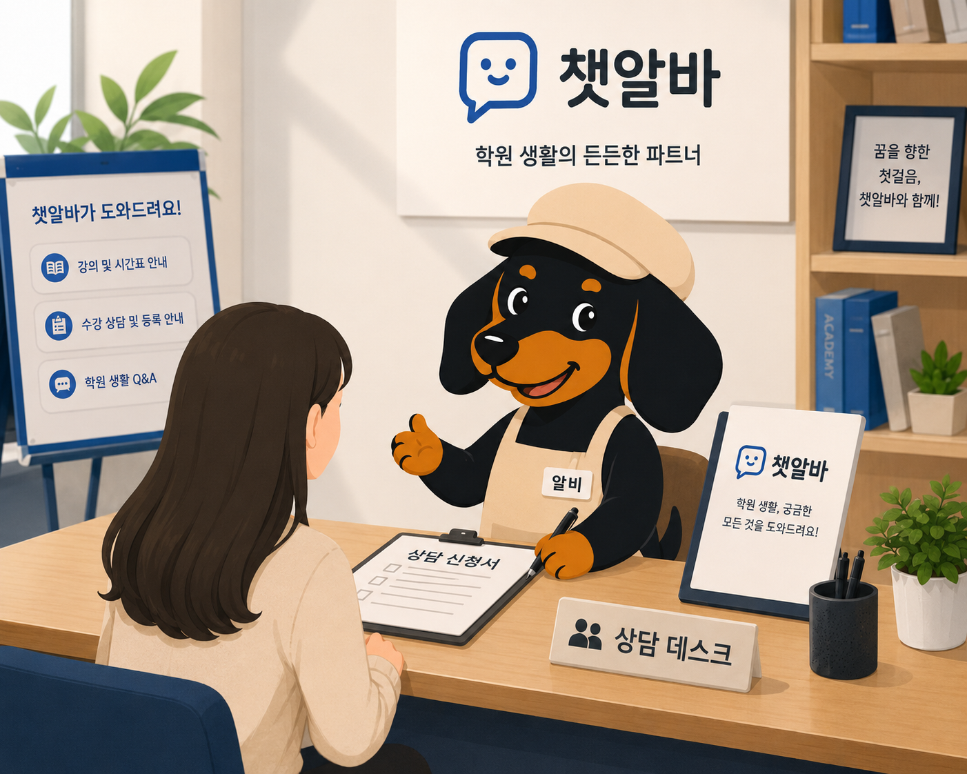 학원 상담 데스크