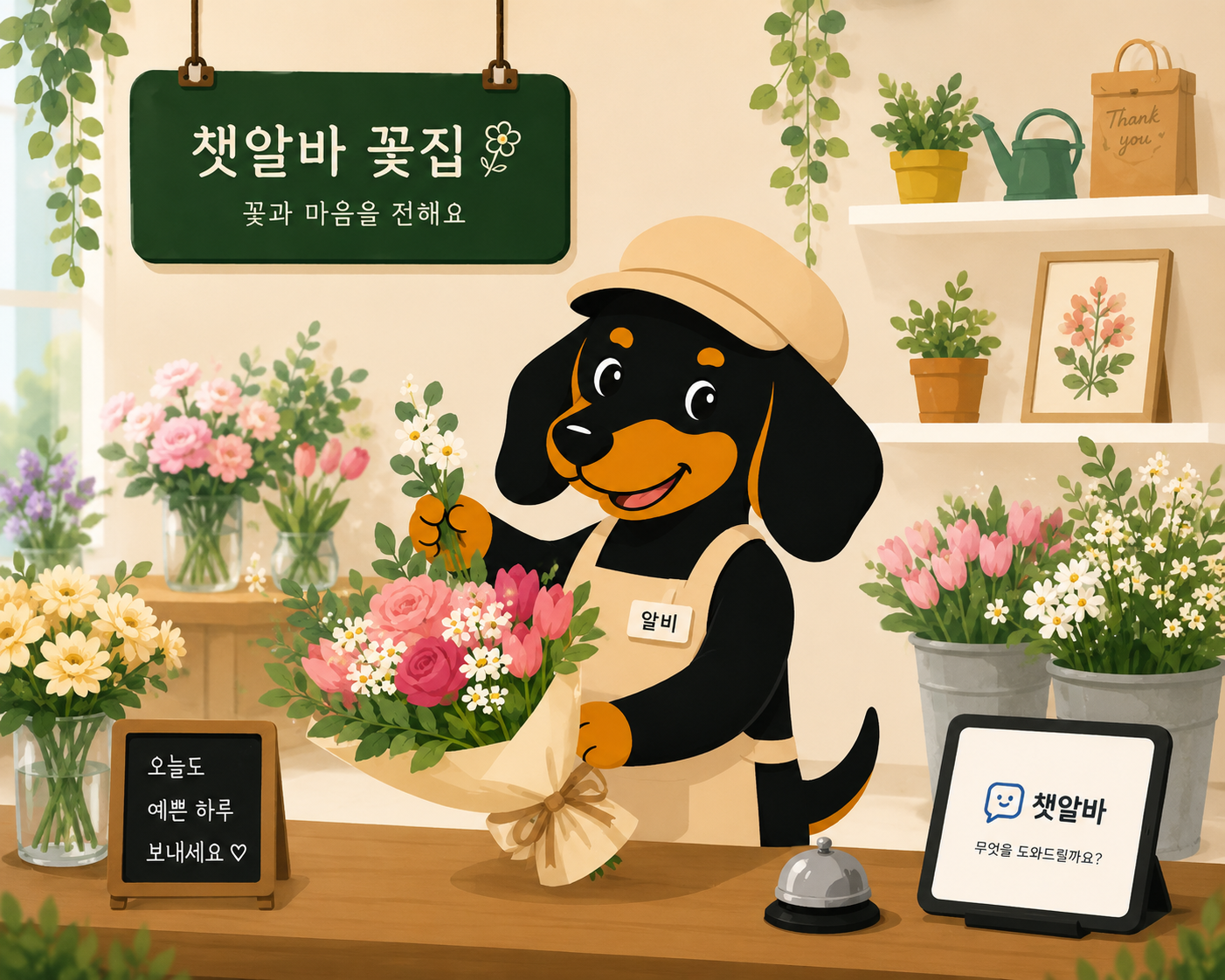 꽃집 카운터